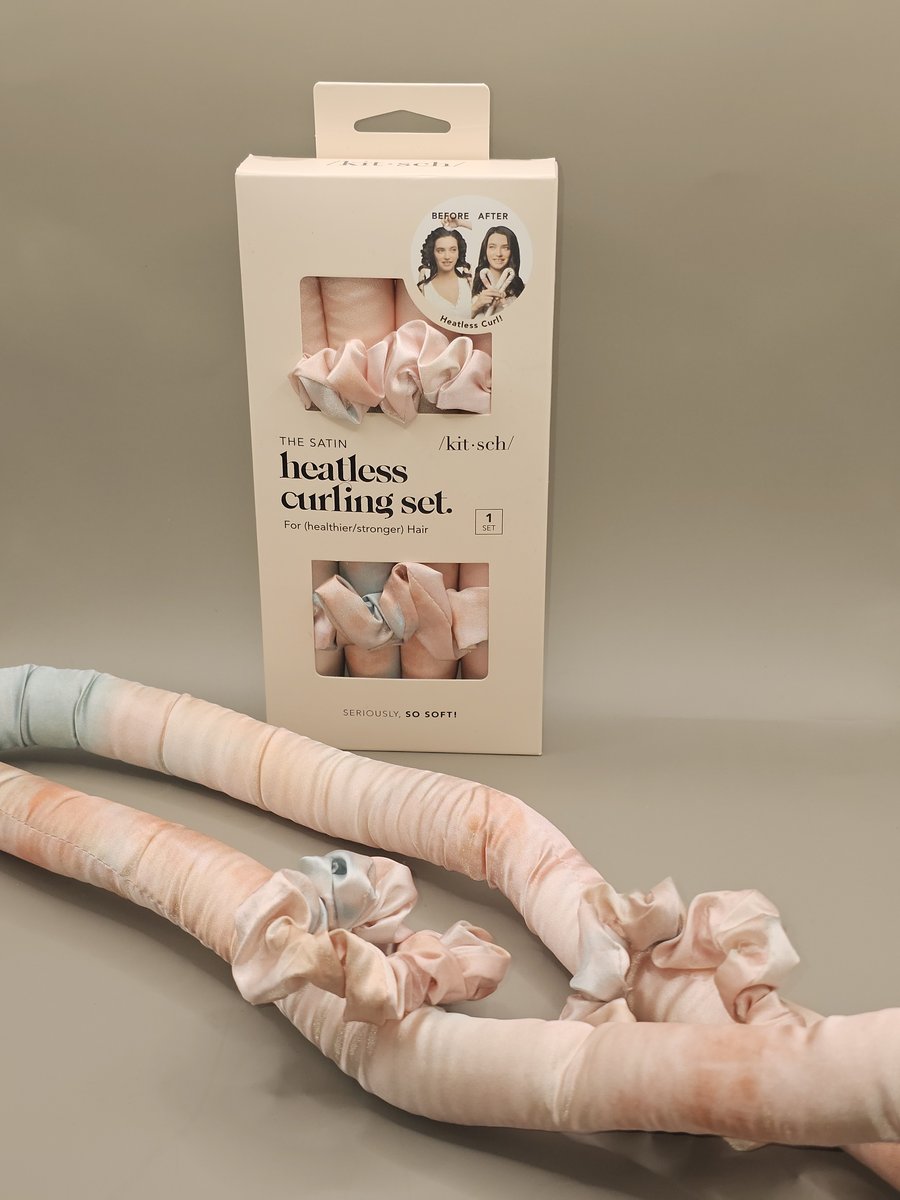 Kitsch satin heatless curls overnight set