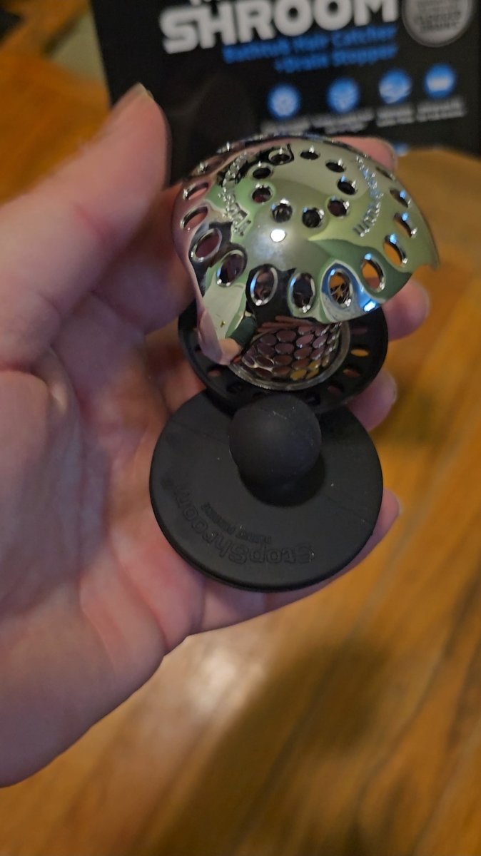 TubShroom stainless drain hair catcher with stopper