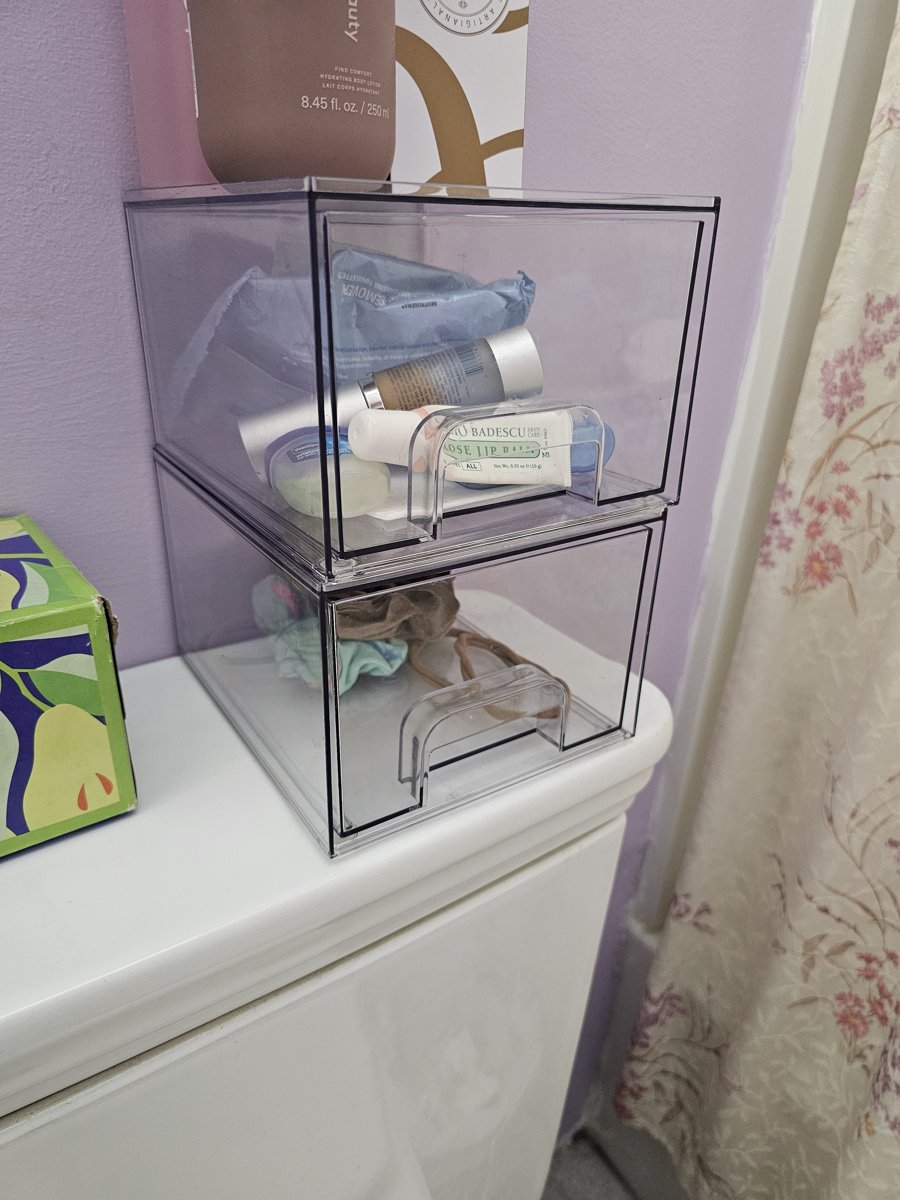 Vtopmart clear acrylic drawers organizing bathroom supplies