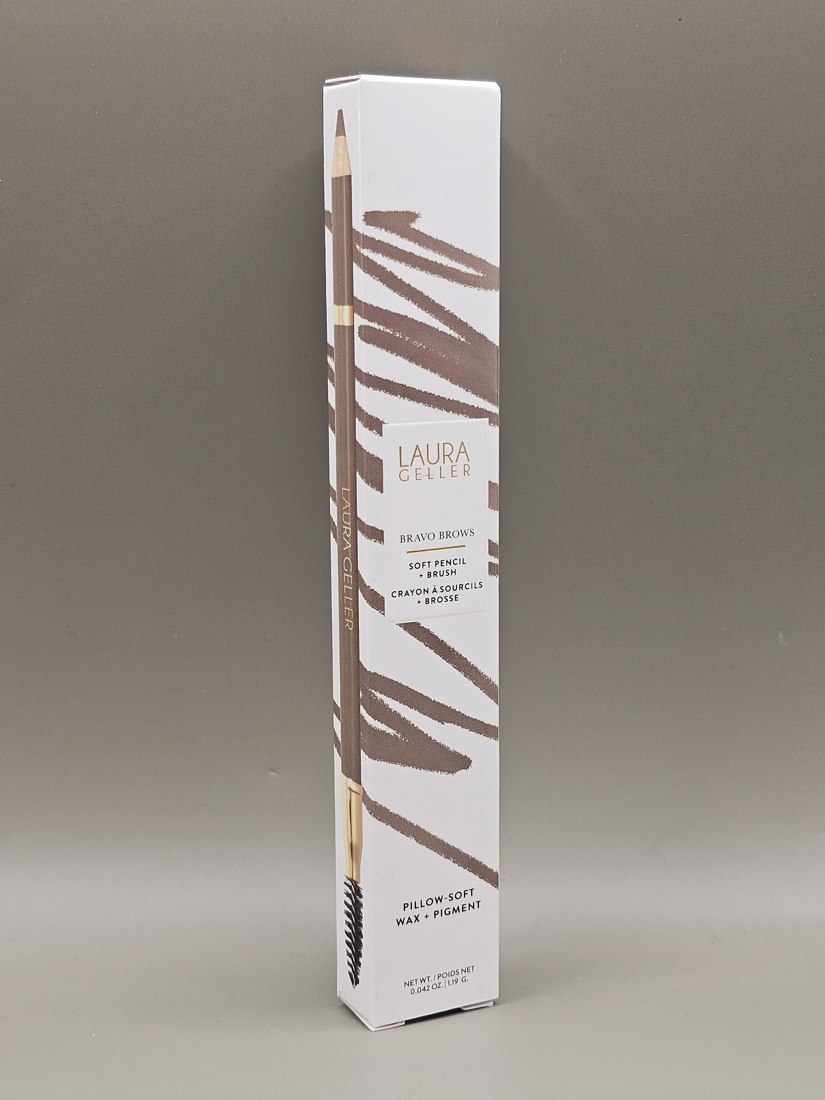 Laura Geller Bravo Brows soft pencil and brush in Taupe with box